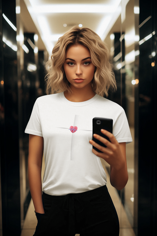 Cross and Pink Heart