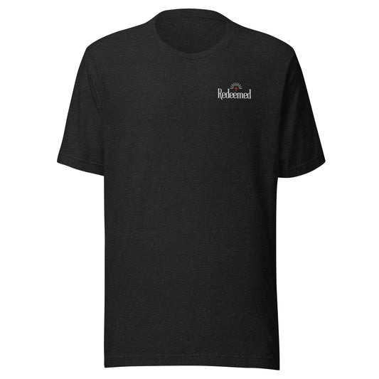 Redeemed T-shirt (small print) (Unisex)